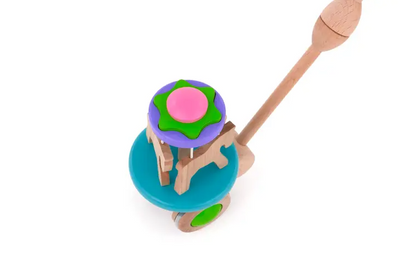 Pre-Order Bajo Wooden Carousel Push Toy (Ships in early April)