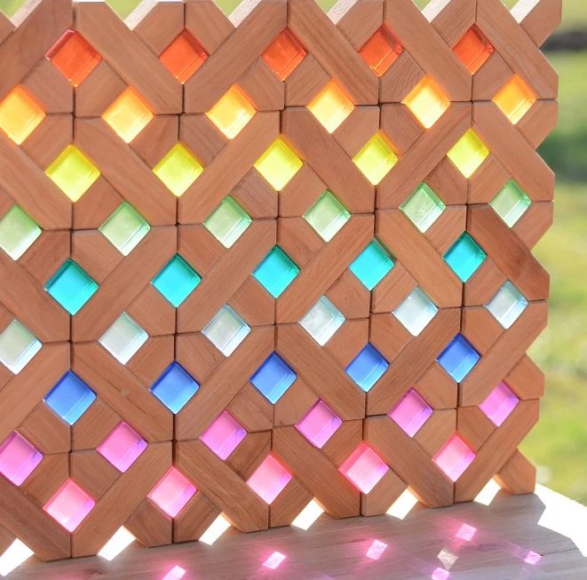 Pre-Order Bauspiel X-Blocks, 48-Piece Set in Wooden Tray