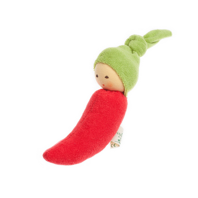 Nanchen Natur Organic Rattle Doll, Chili Pepper