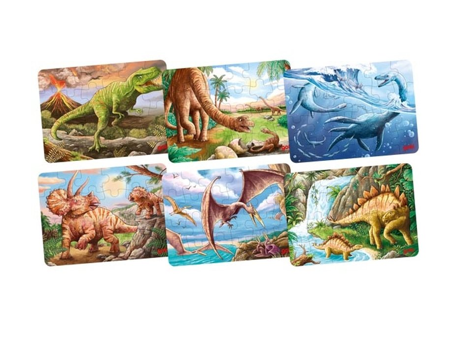 Sale Goki Mini Dinosaur Puzzles, Set of 6
