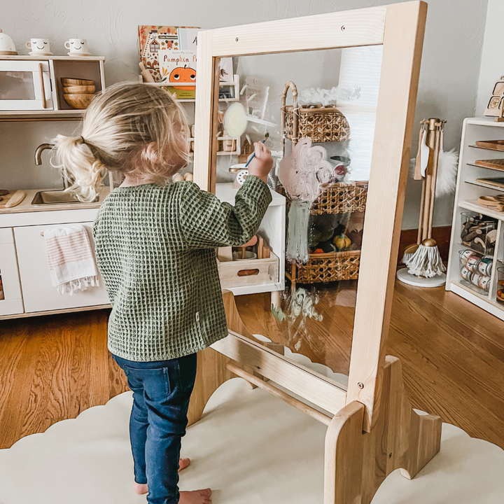 Q Toys Toddler Wooden Perspex Easel Seconds