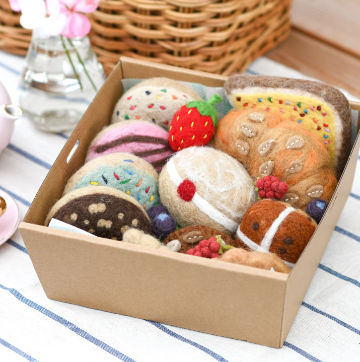Felt Donut with Classic Glaze and Rainbow Sprinkles
