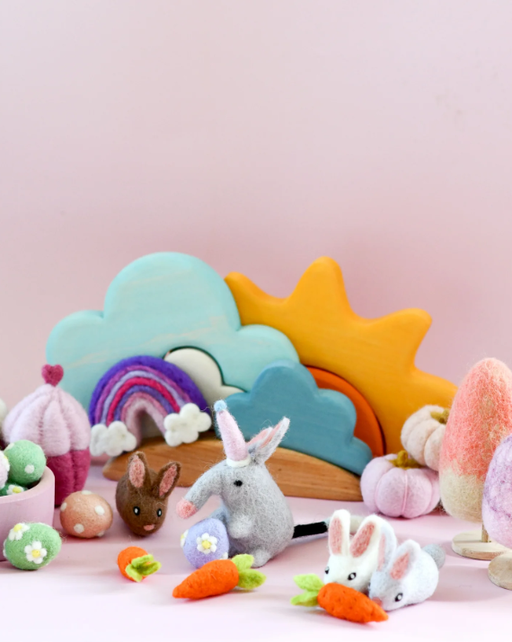 Felt Rabbits, Set of 3