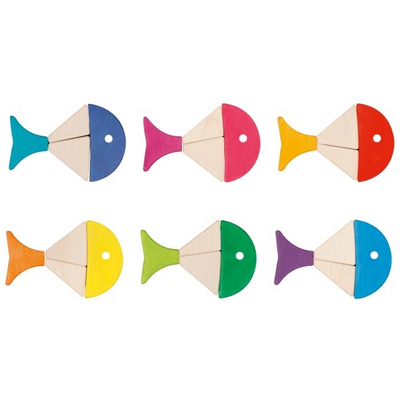 Goki Color and Shape Sorting Game, 6 Fish