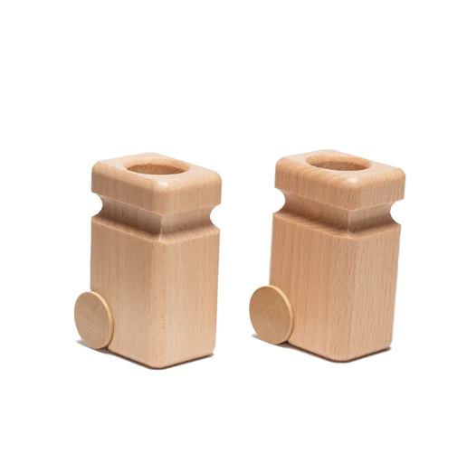 Fagus Wooden Garbage Cans, Natural