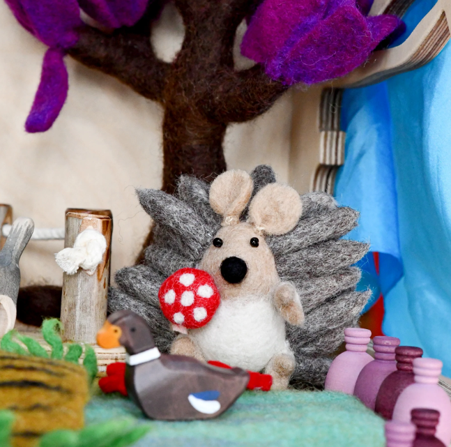 Sale Felt Hedgehog with Mushroom