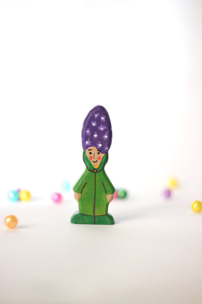 Wooden Flower Gnomes, Set of 5