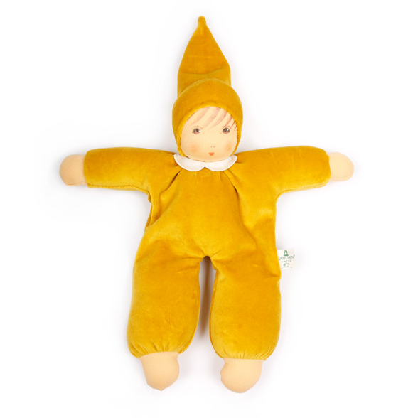 Nanchen Natur Organic Cotton Nani Baby Doll, Golden Yellow