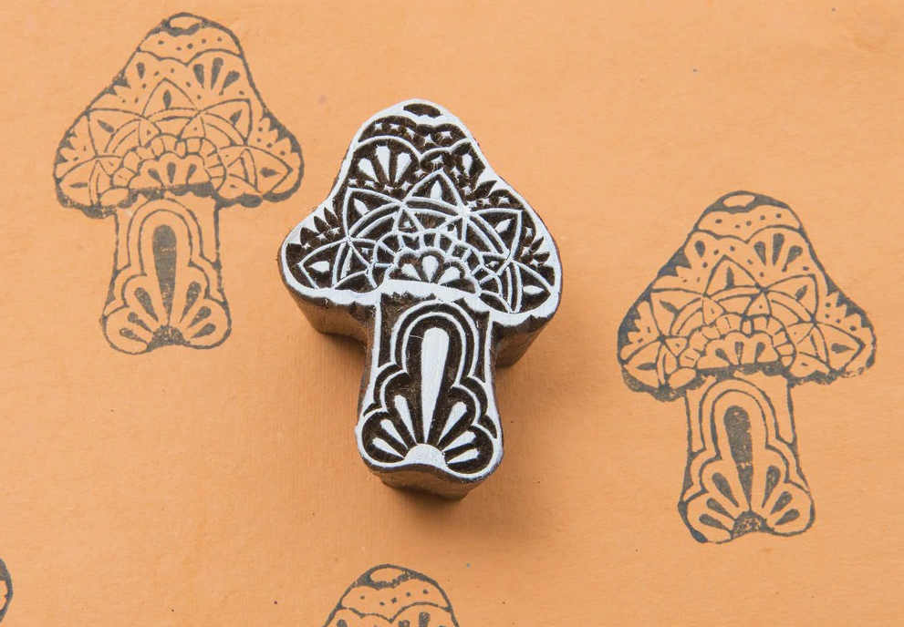 Quirky Mushroom Stamp