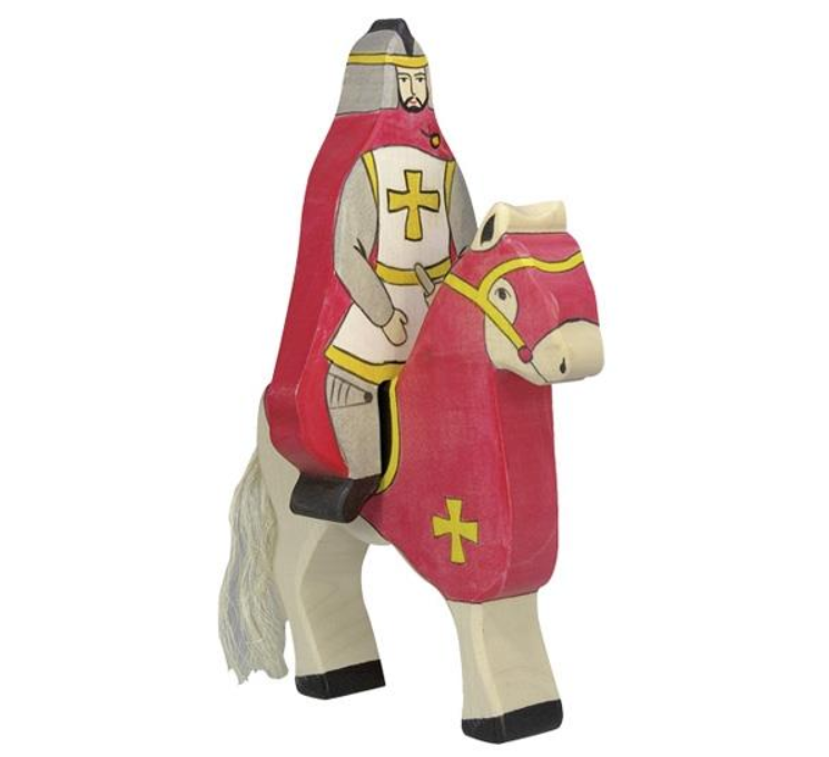 Holztiger Red knight with cloak, riding (without horse)