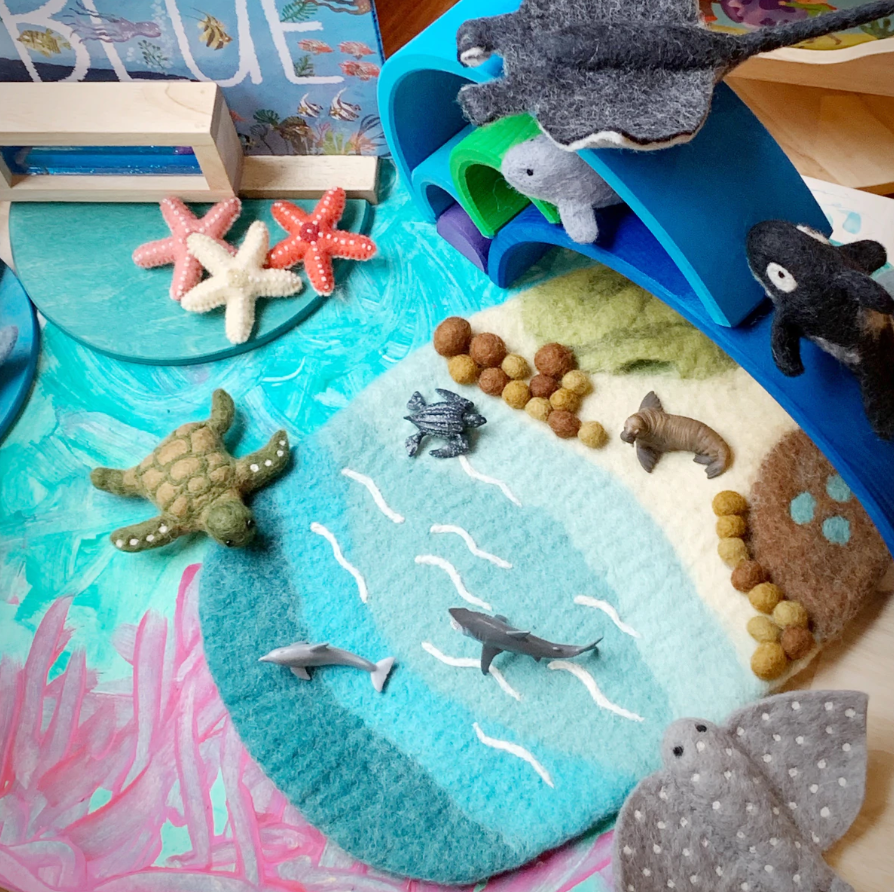 Sea, Beach and Rockpool Playmat