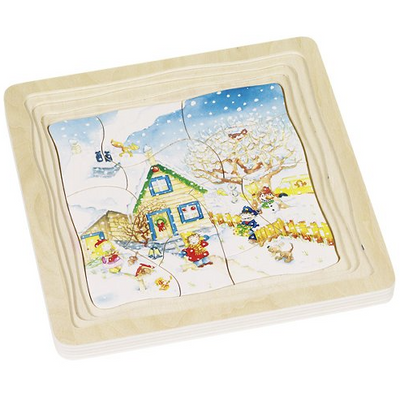Goki 4 Layer Seasons Puzzle