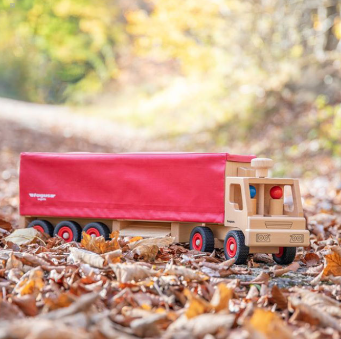 Fagus Wooden Semi-Truck and Trailer