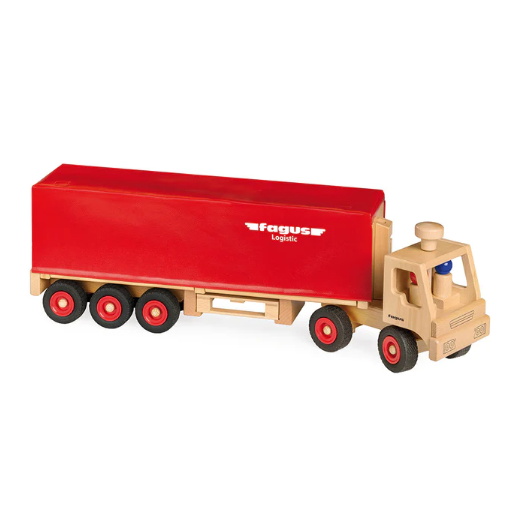 Fagus Wooden Semi-Truck and Trailer