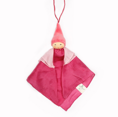 Nanchen Natur Handmade Silk Fairy Doll, Berry/Pink