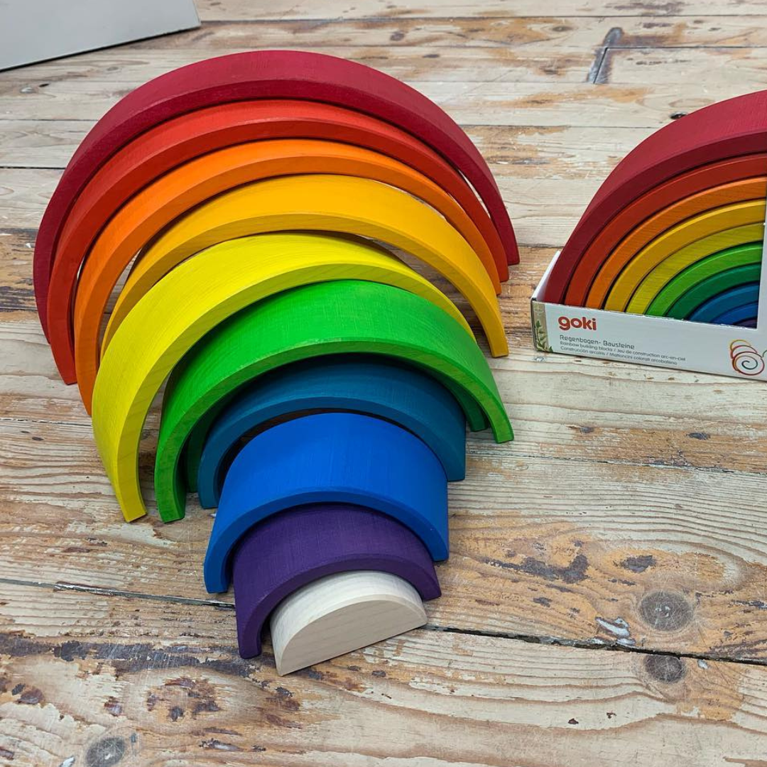 Sale Goki Rainbow Stacker, 11 pieces