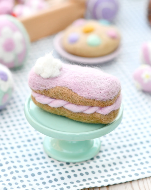 Felt Strawberry Eclair