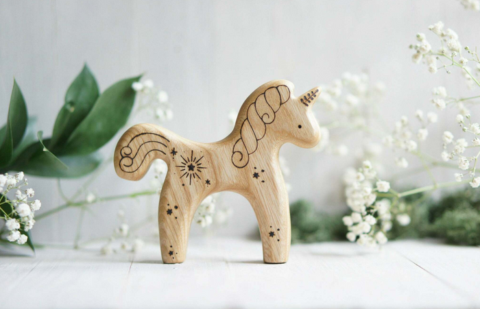 Wooden Unicorn Toy, Star