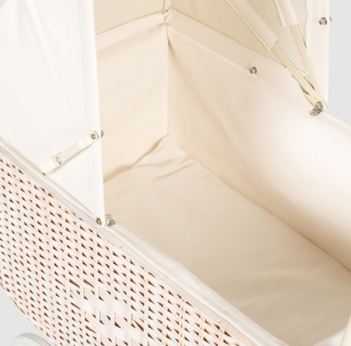 By Astrup Doll Pram, Retro Rattan Cream Seconds