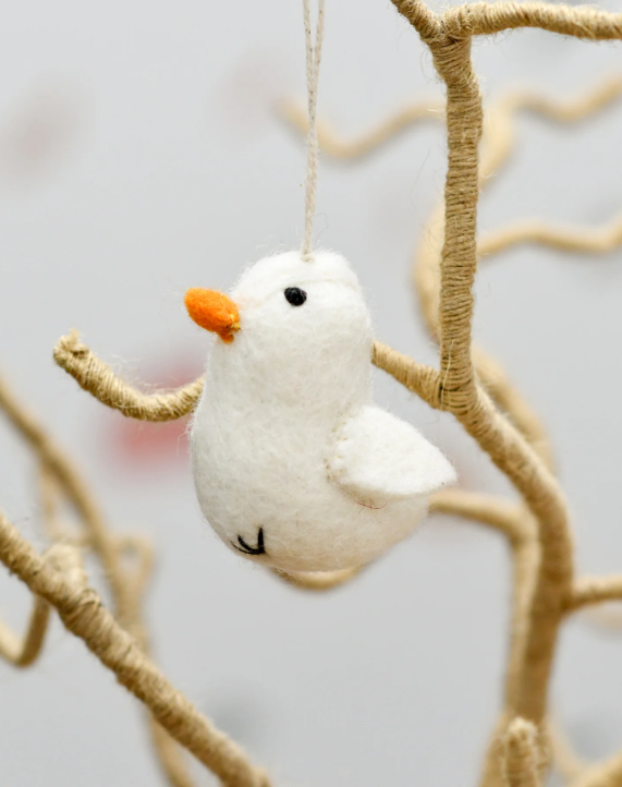 Sale Felt White Chick Ornament