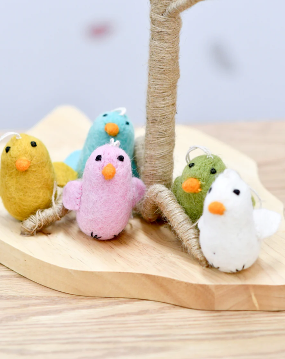 Felt Yellow Chick Ornament