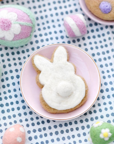 Sale Felt White Easter Bunny Cookie