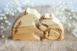 Wooden bear family announcement puzzle by Tiny Fox Hole (view 3) · view 3