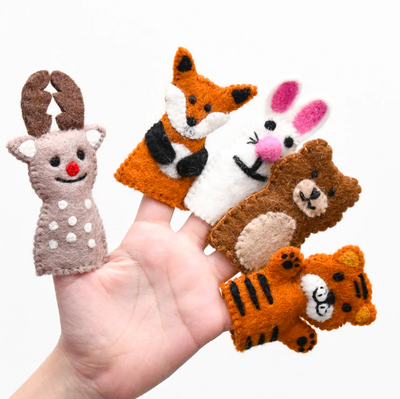 Woodland Animals, Finger Puppet Set of 5