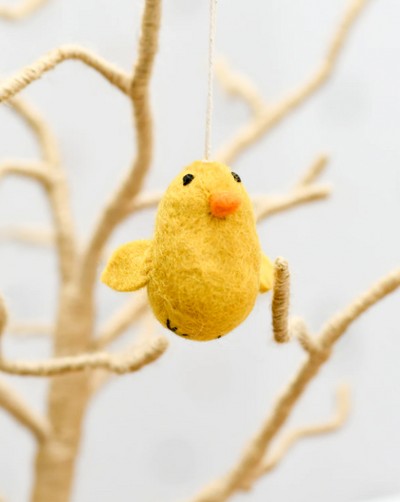 Felt Yellow Chick Ornament
