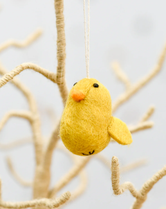 Felt Yellow Chick Ornament